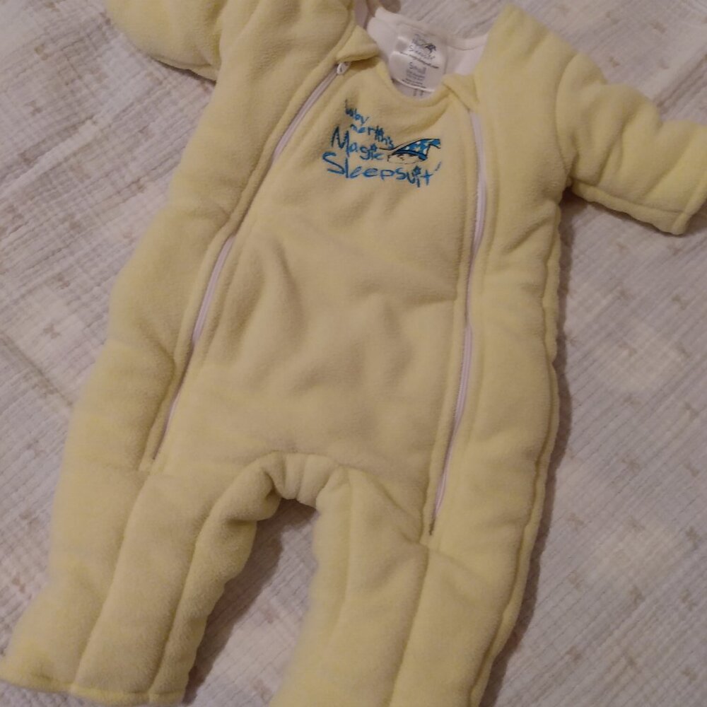 Baby Merlin's Magic Sleep Suit Small 3-6 months 12-18LBS Yellow